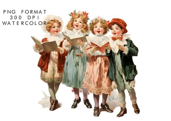 Download Watercolor Christmas Carol Sublimation - Christmas Collection