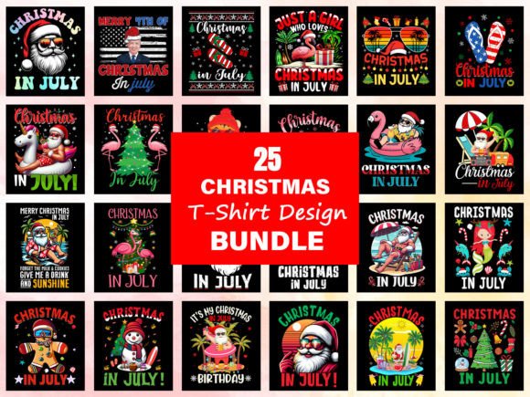 Download Christmas T-Shirt Design. Design Bundle - Christmas Collection