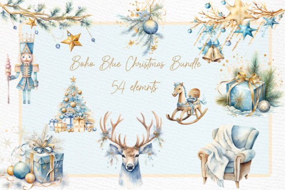 Download Boho Christmas Clipart Bundle Cozy Xmas - Christmas Collection