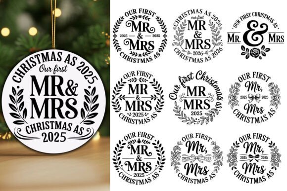 Download “Our First Christmas As Mr &amp; Mrs 2025” - Christmas Collection