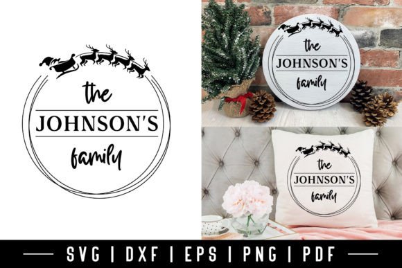 Download Christmas Family Wreath SVG Design - Christmas Collection