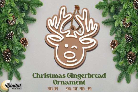 Download Christmas Gingerbread Ornament Laser - Christmas Collection