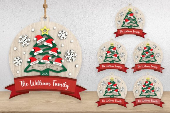 Download Christmas Family Tree Ornament SVG - Christmas Collection