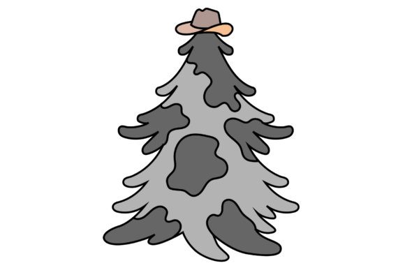 Download Rustic Cowhide Christmas Tree - Christmas Collection