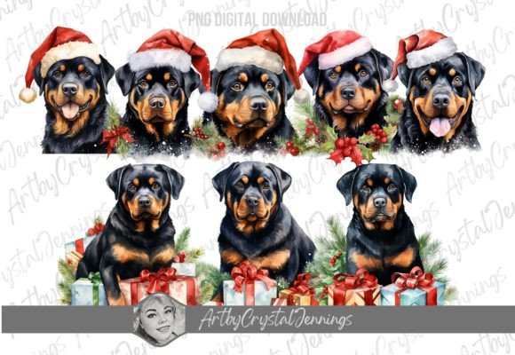 Download Christmas Rottweiler Holiday Gift Dog - Christmas Collection