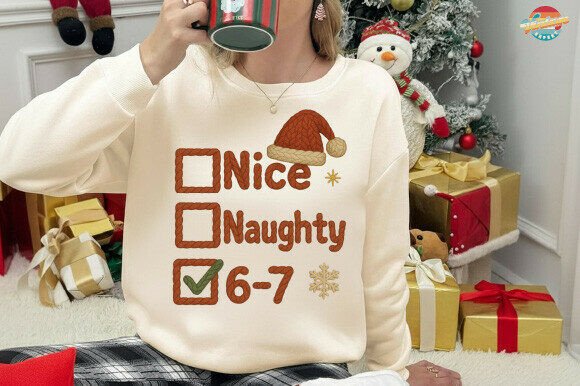 Download Nice Naughty 6-7 Christmas Crochet PNG - Christmas Collection