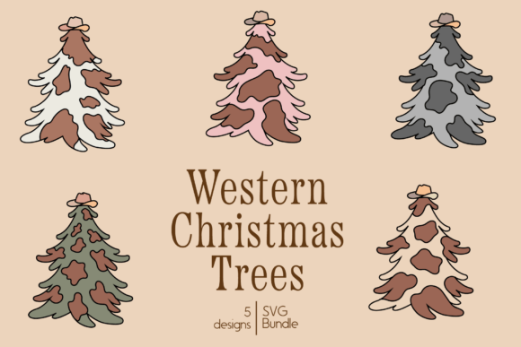 Download Western Christmas Trees Bundle - Christmas Collection