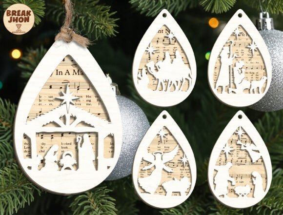 Download Nativity Christmas Ornament SVG - Christmas Collection