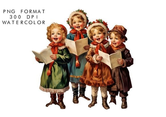Download Watercolor Christmas Carol Sublimation - Christmas Collection