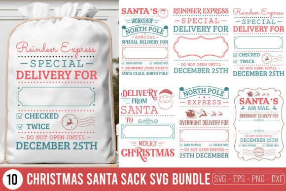 Download Christmas Santa Sack SVG Bundle - Christmas Collection