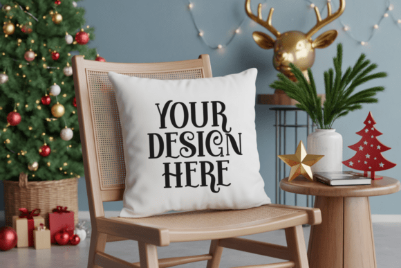 Download Christmas Pillow Mockup - Christmas Collection