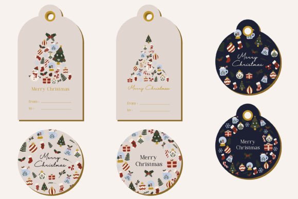 Download Christmas Holiday Gift Tag Cards SVG - Christmas Collection