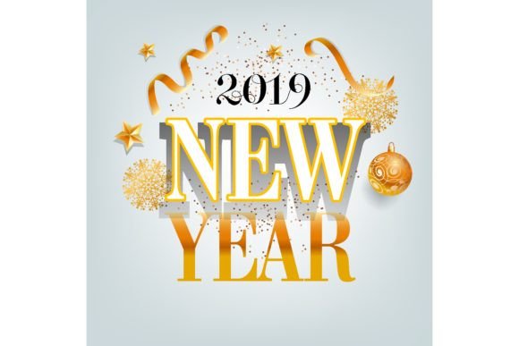 Download New Year Greeting Card Design. Gold Star - Greeting card design Collection