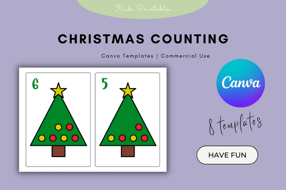Download Christmas Tree Balls Counting 1-10 Canva - Christmas Collection
