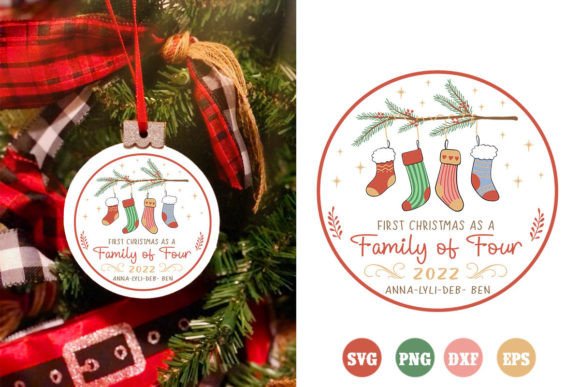 Download Retro Family Christmas Ornaments SVG - Christmas Collection