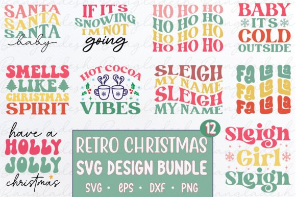 Download Retro Christmas SVG BUNDLE - Christmas Collection