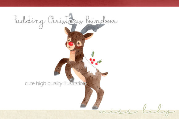 Download Christmas Pudding Reindeer - Christmas Collection