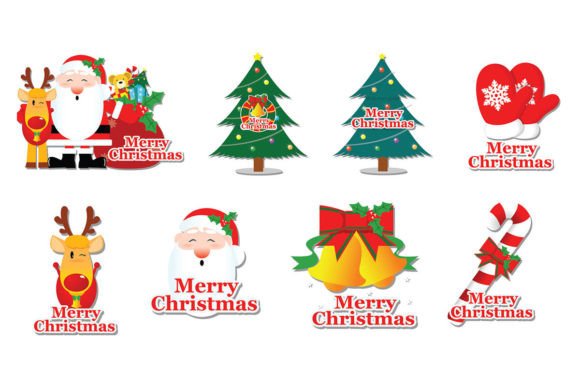 Download Set of Christmas Cartoons Items Vector - Christmas Collection