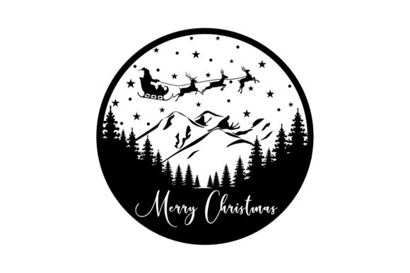 Download Merry Christmas Santa Sleigh Reindeer - Christmas Collection