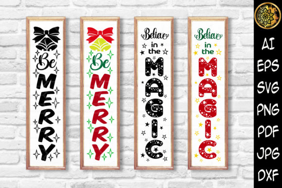 Download Christmas Vertical Porch Sign SVG Set 2 - Christmas Collection
