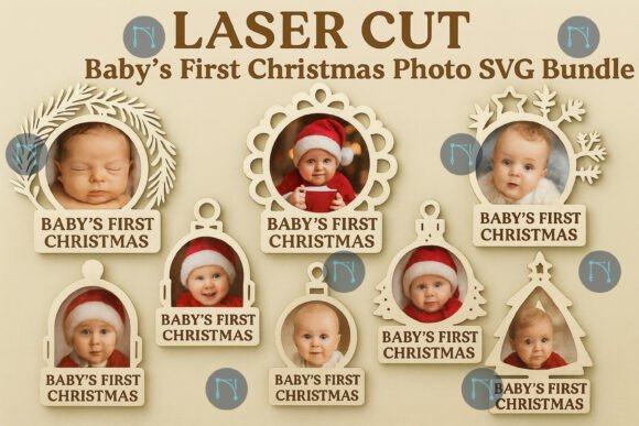 Download Baby’s First Christmas Photo Frame Bundl - Christmas Collection