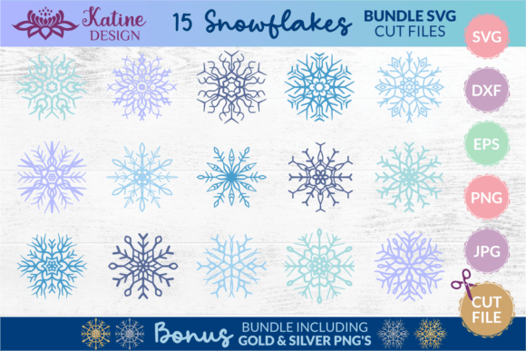 Download Snowflake Svg Bundle 15 Christmas Winter - Christmas Collection