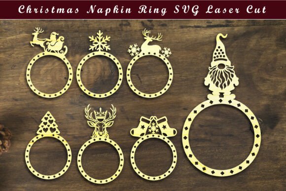 Download Christmas Napkin Ring SVG Laser Cut - Christmas Collection