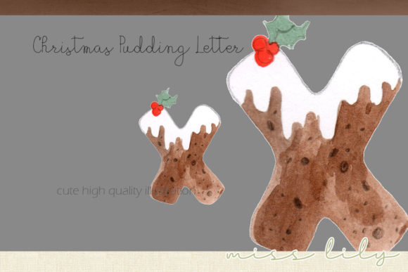 Download Christmas Pudding Letter X - Christmas Collection