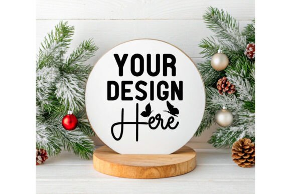 Download Christmas Round Sign Ornament Mockup 28 - Christmas Collection