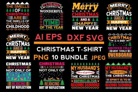 Download The BEST CHRISTMAS T-SHIRT BUNDLE 2022 - Christmas Collection