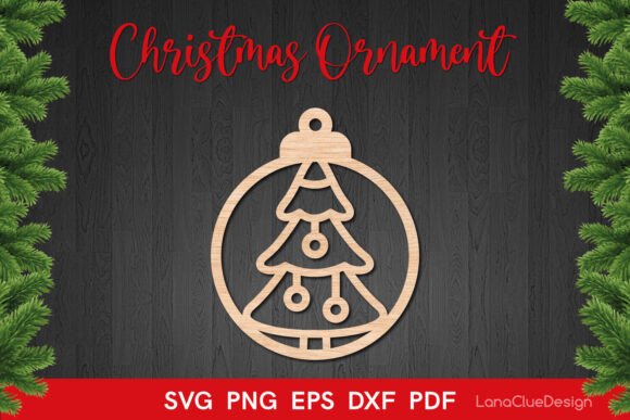 Download Round Christmas Tree Ornament SVG - Christmas Collection