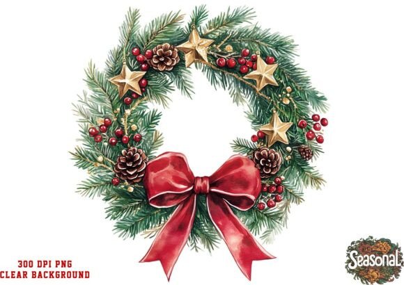 Download Poinsettia Holiday Christmas Wreath PNG - Christmas Collection