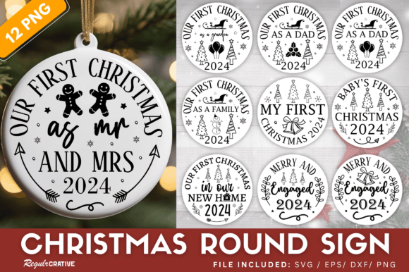 Download Christmas Round Ornament SVG Bundle - Christmas Collection