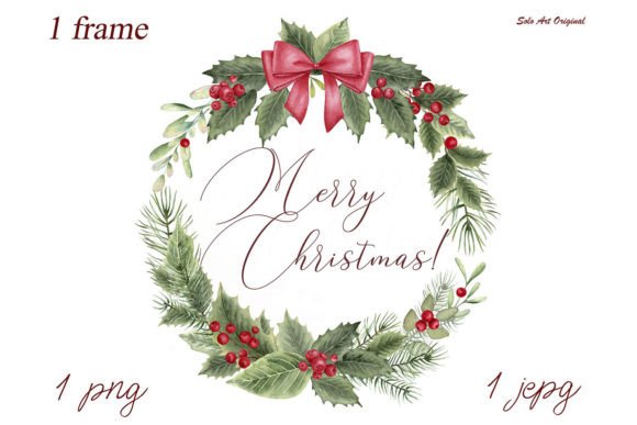 Download Christmas Wreath,frame,holly Berries - Christmas Collection