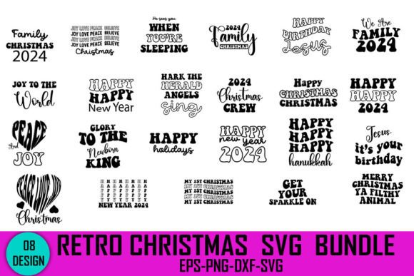 Download Retro Christmas Svg Bundle - Christmas Collection