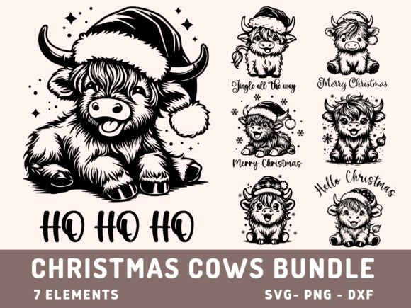 Download Highland Cow Christmas Svg Bundle - Christmas Collection