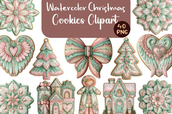 Download Watercolor Christmas Cookies Clipart - Christmas Collection