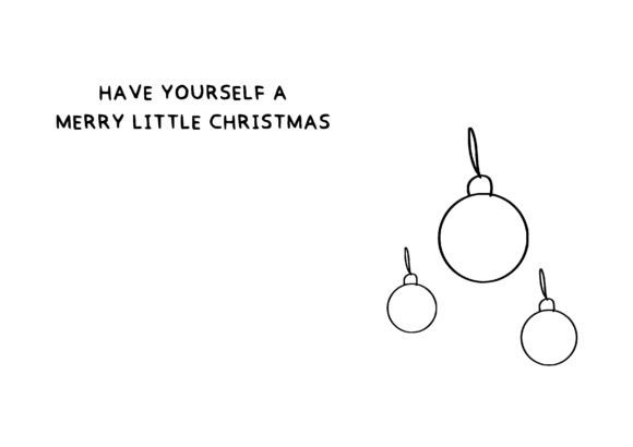 Download Little Christmas Tree Balls Outline - Christmas Collection