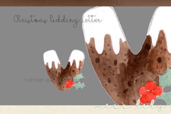Download Christmas Pudding Letter V - Christmas Collection