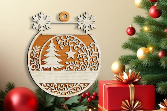 Download Laser Cut Christmas Ornament Name Sign - Christmas Collection