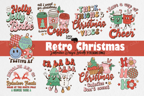 Download Retro Christmas Sublimation Bundle - Christmas Collection