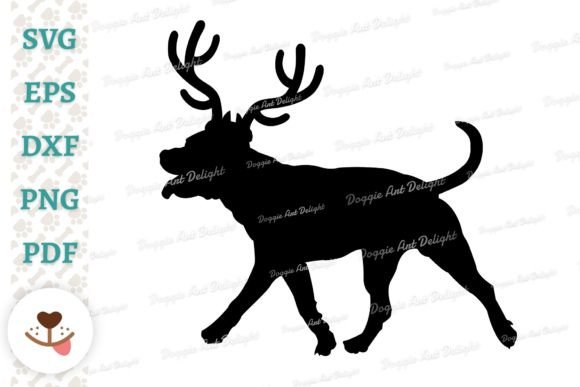 Download Staffy Christmas Dog Reindeer Antlers - Christmas Collection
