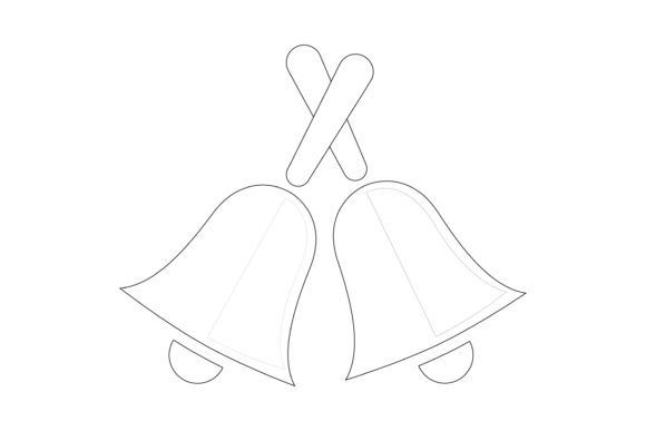 Download Christmas Outline Bell Svg Illustration - Christmas Collection