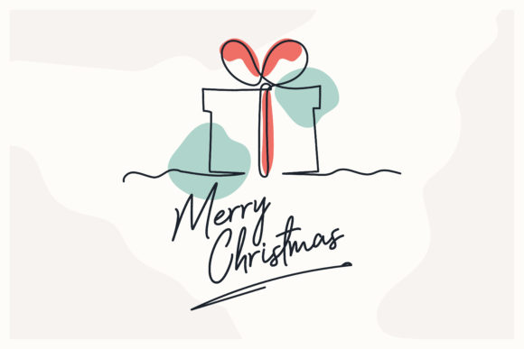 Download Minimal Christmas One Line Art Graphic - Christmas Collection
