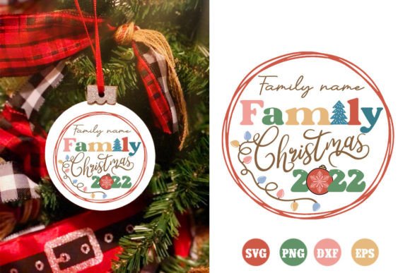 Download Family Christmas Ornaments SVG |Retro - Christmas Collection