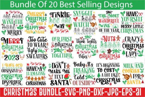 Download Christmas SVG Bundle,20 Designs - Christmas Collection