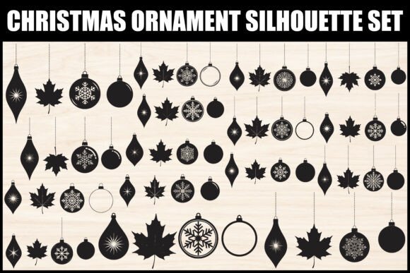 Download Christmas Ornament Silhouette Set - Christmas Collection