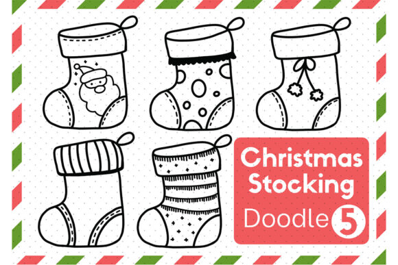 Download Doodle Christmas Stocking Set7 - Christmas Collection