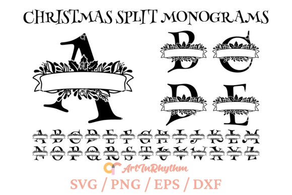Download Christmas Monogram Letters Svg - Christmas Collection
