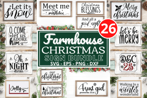 Download Farmhouse Christmas Sign  Svg Bundle - Christmas Collection